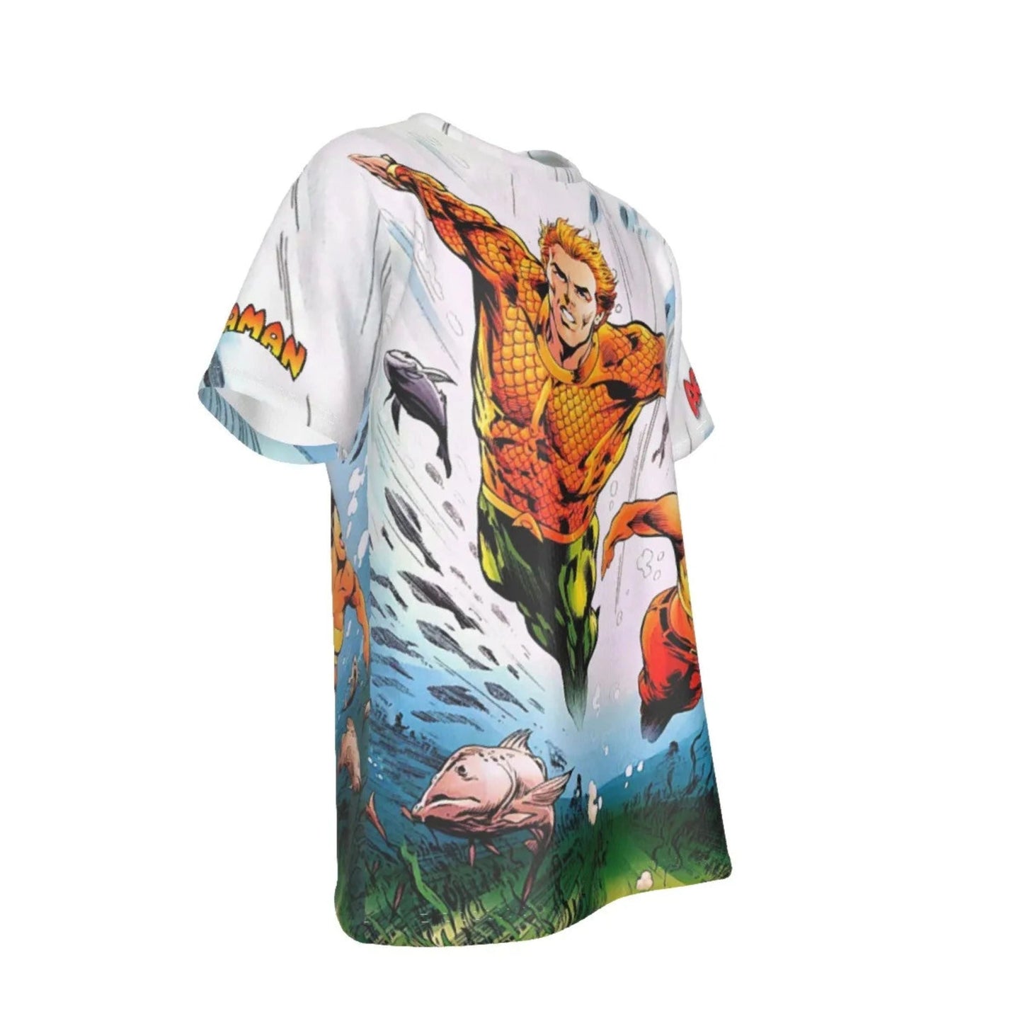 AQUAGIRL AQUAMAN ALL-OVER PRINT SHIRT