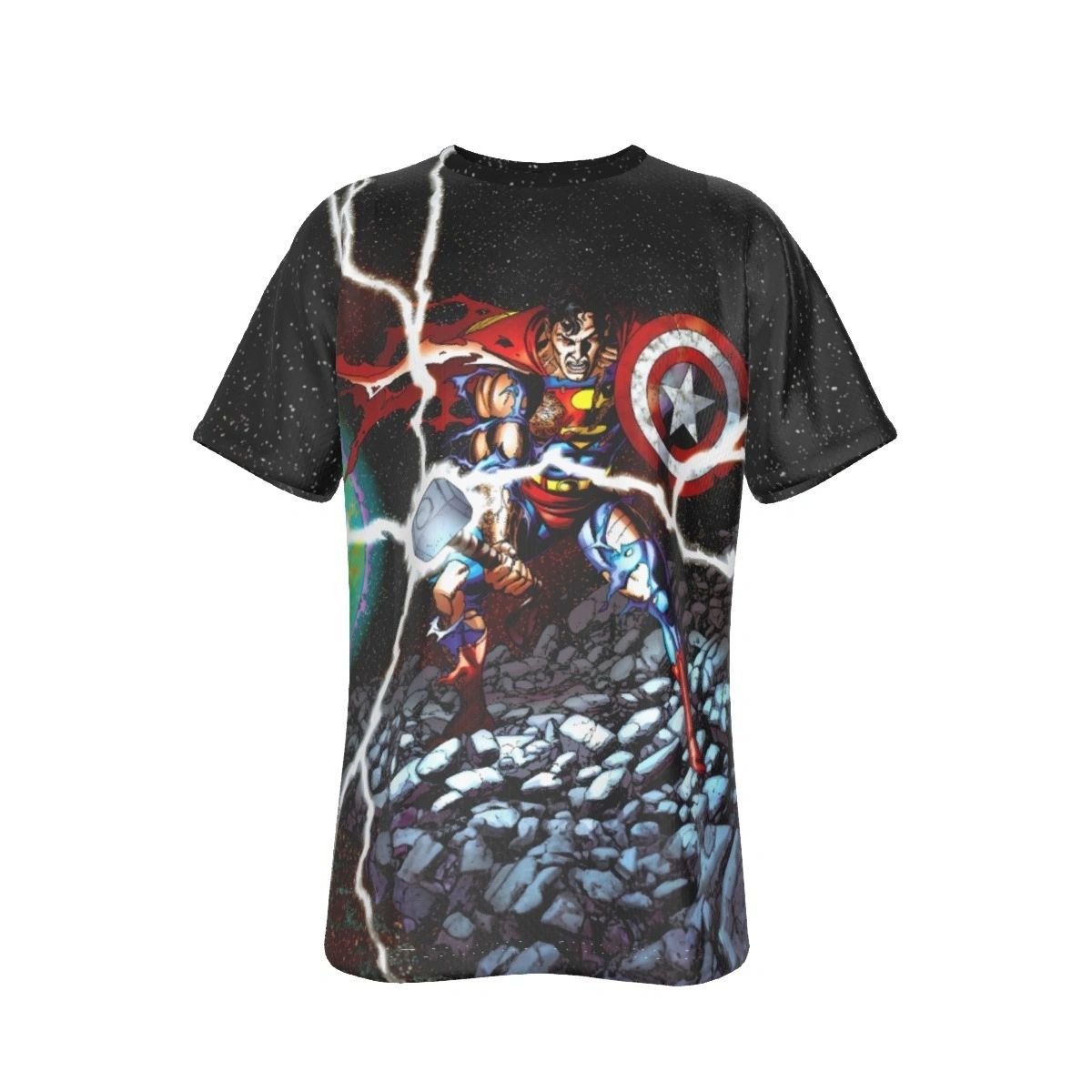 CAPTAIN SUPERTHOR MARVEL DC CROSSOVER ALL OVER PRINT SHIRT AND TANK - secret sale
