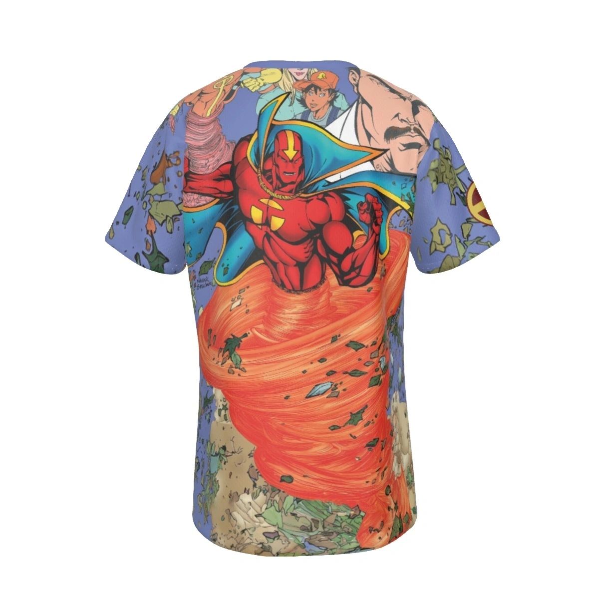 RED TORNADO ALL-OVER PRINT SHIRT AND TANK TOP