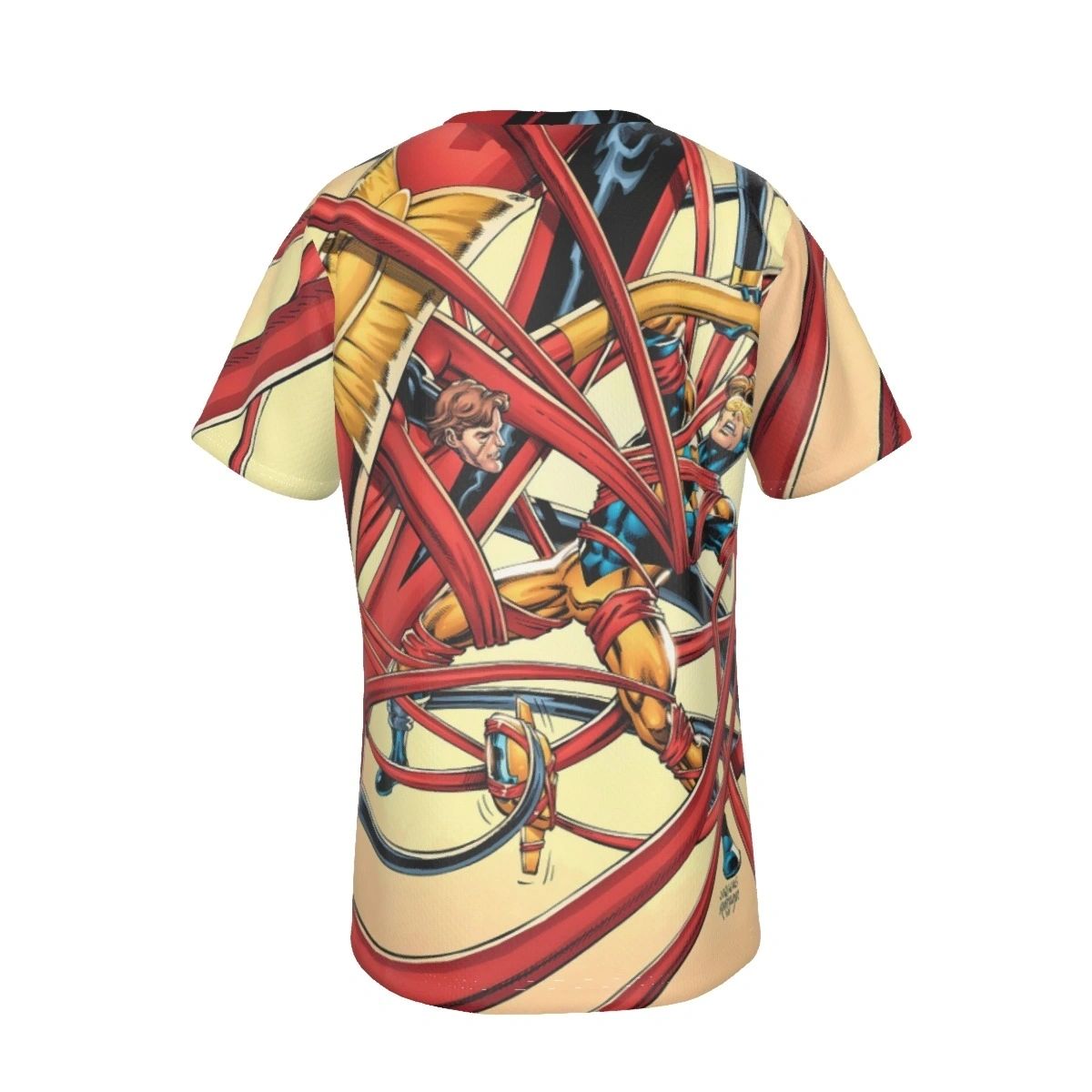 BOOSTER GOLD VS ELONGATED MAN COVER ALL-OVER PRINT SHIRT AND TANK TOP