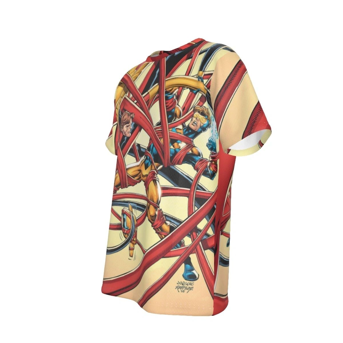 BOOSTER GOLD VS ELONGATED MAN COVER ALL-OVER PRINT SHIRT AND TANK TOP