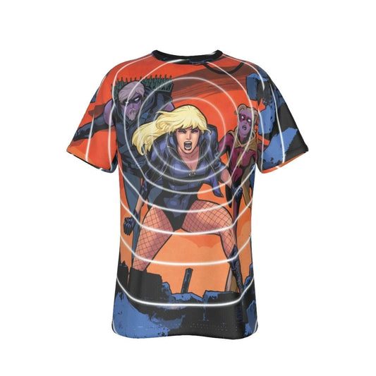 BLACK CANARY GREEN ARROW ALL-OVER PRINT SHIRT AND TANK TOP