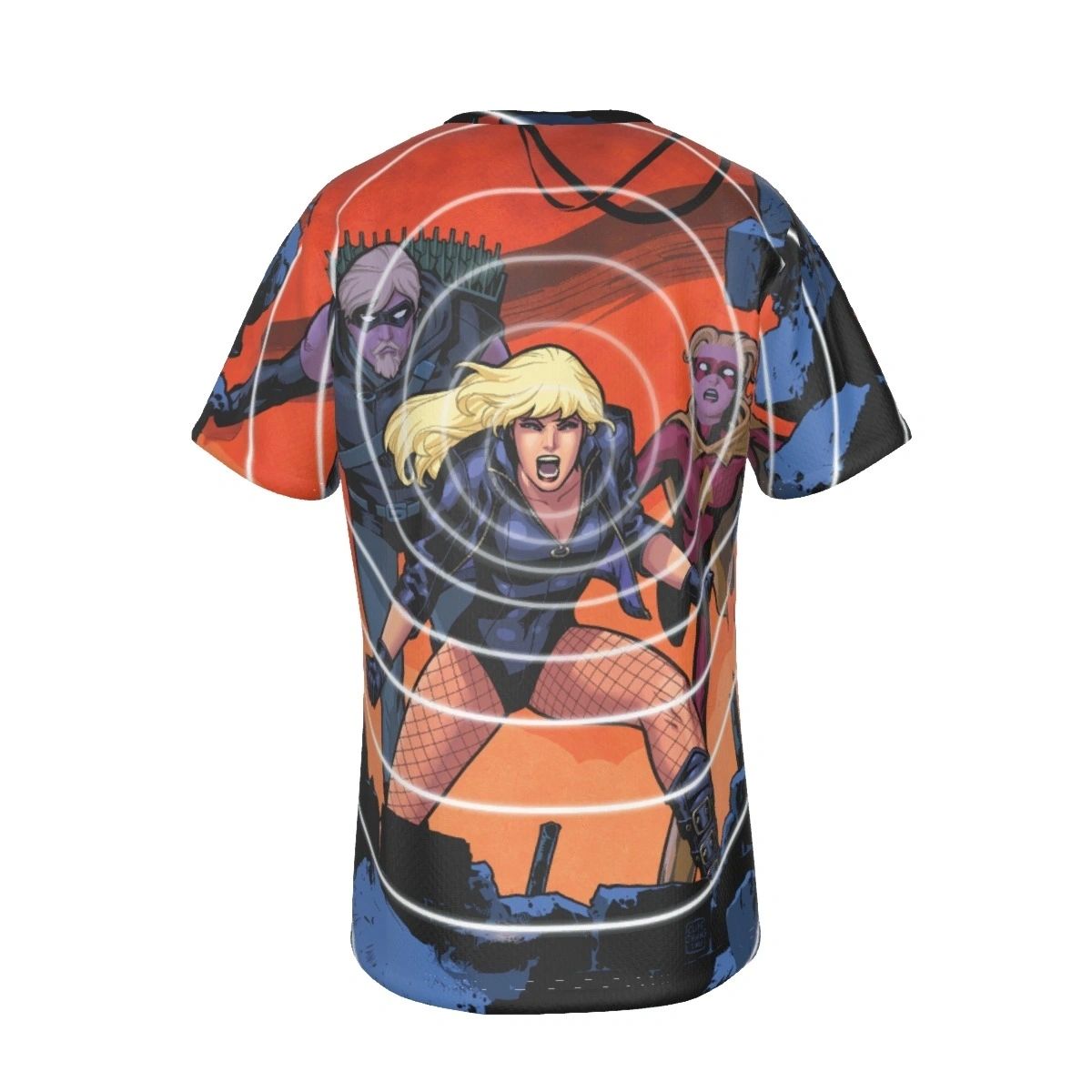 BLACK CANARY GREEN ARROW ALL-OVER PRINT SHIRT AND TANK TOP