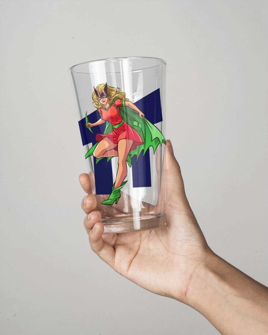 BATGIRL READY Pint Glass (with Free Shipping)
