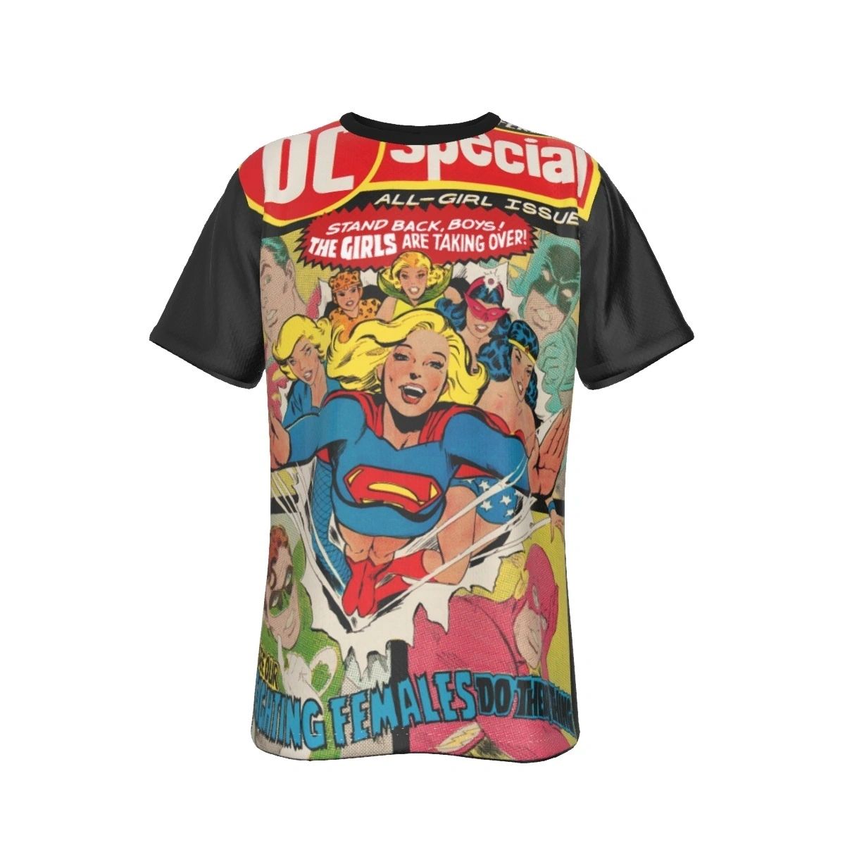 DC SPECIAL GIRLS TAKE OVER COVER ALL-OVER PRINT SHIRT AND TANK TOP