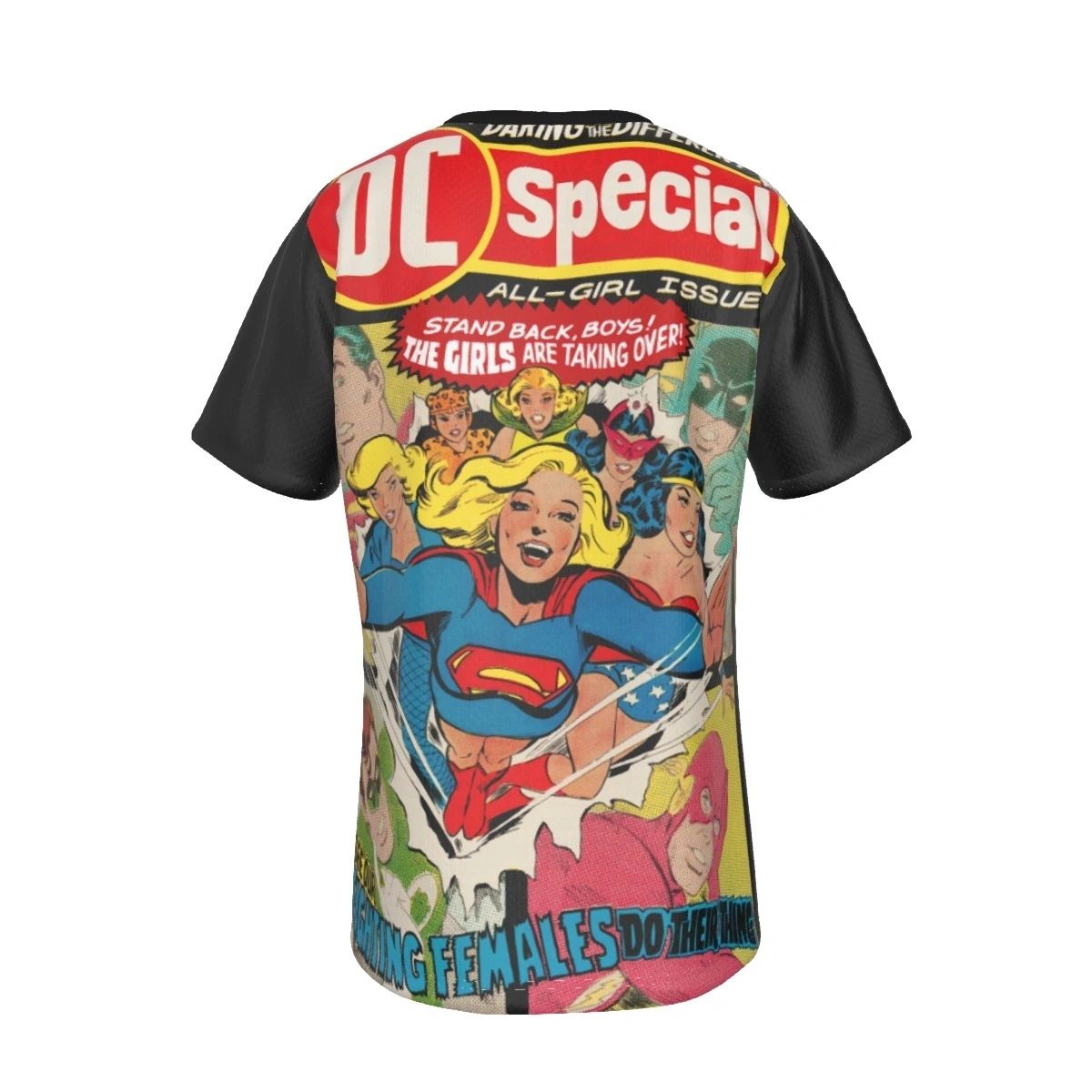 DC SPECIAL GIRLS TAKE OVER COVER ALL-OVER PRINT SHIRT AND TANK TOP
