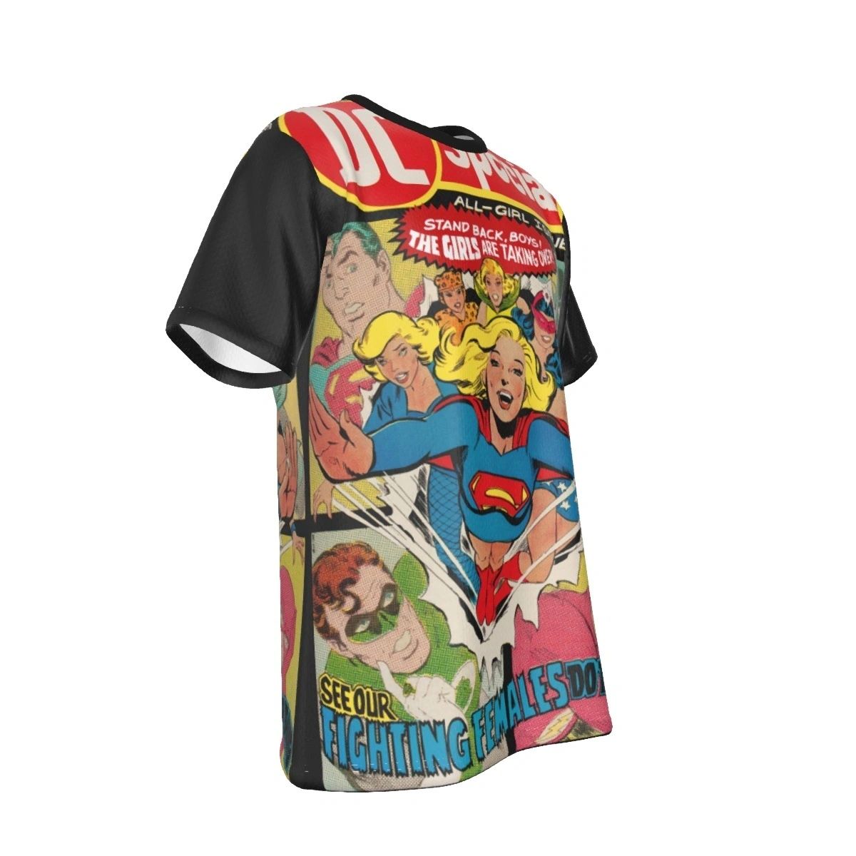 DC SPECIAL GIRLS TAKE OVER COVER ALL-OVER PRINT SHIRT AND TANK TOP