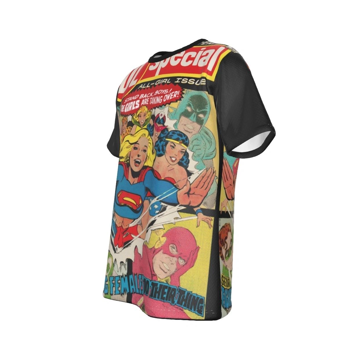 DC SPECIAL GIRLS TAKE OVER COVER ALL-OVER PRINT SHIRT AND TANK TOP