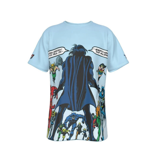 JLA 123 COVER ALL OVER PRINT SHIRT AND TANK TOP WITH EARTH 2 ROBIN