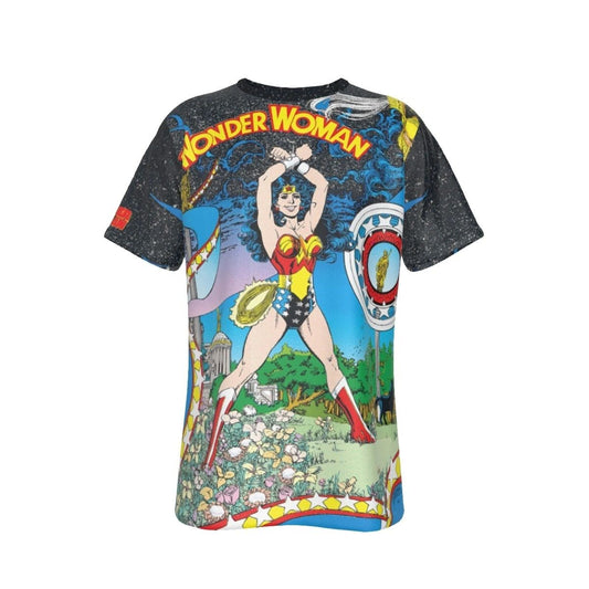 WONDER WOMAN PEREZ POSE COVER ALL OVER PRINT SHIRT AND TANK TOP