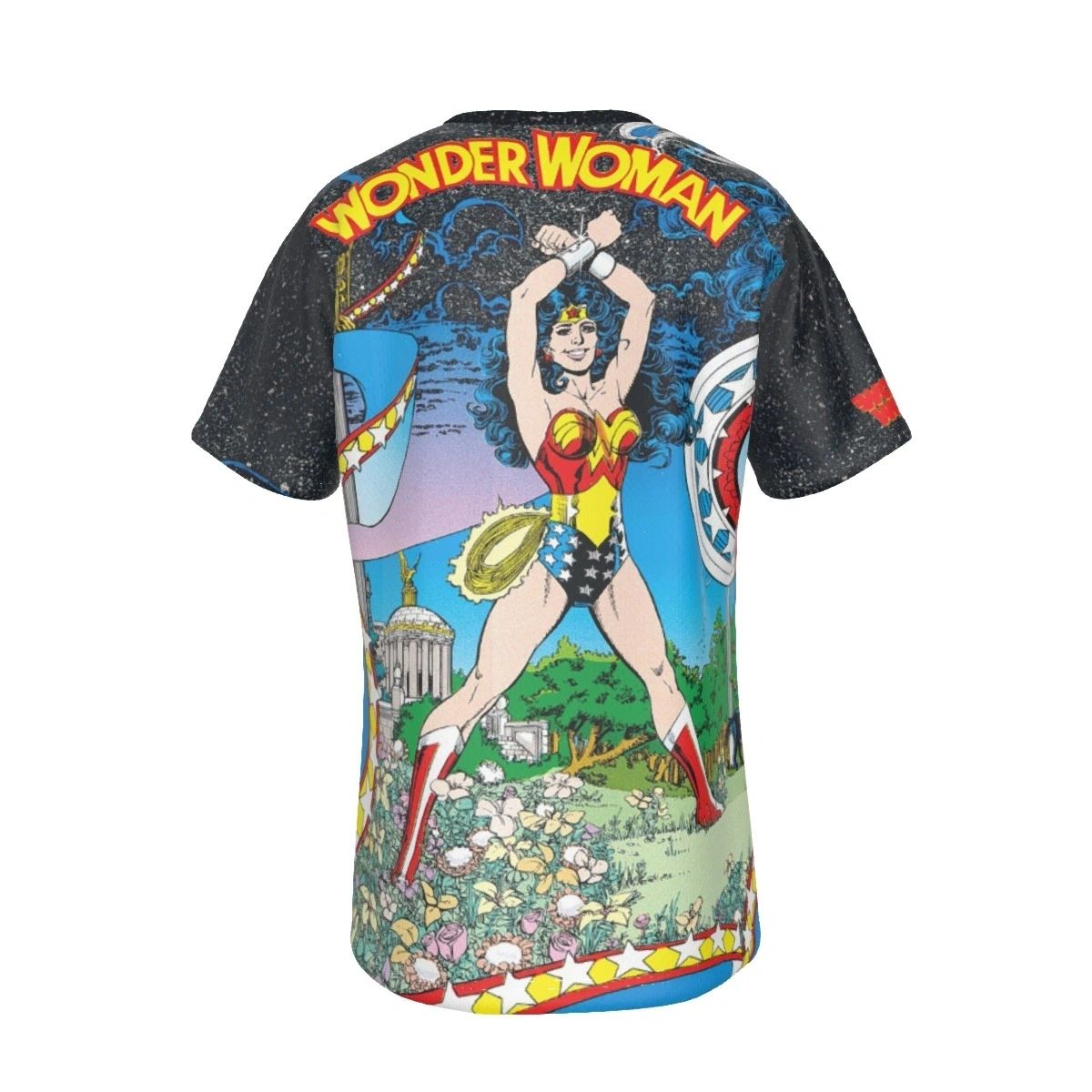 WONDER WOMAN PEREZ POSE COVER ALL OVER PRINT SHIRT AND TANK TOP