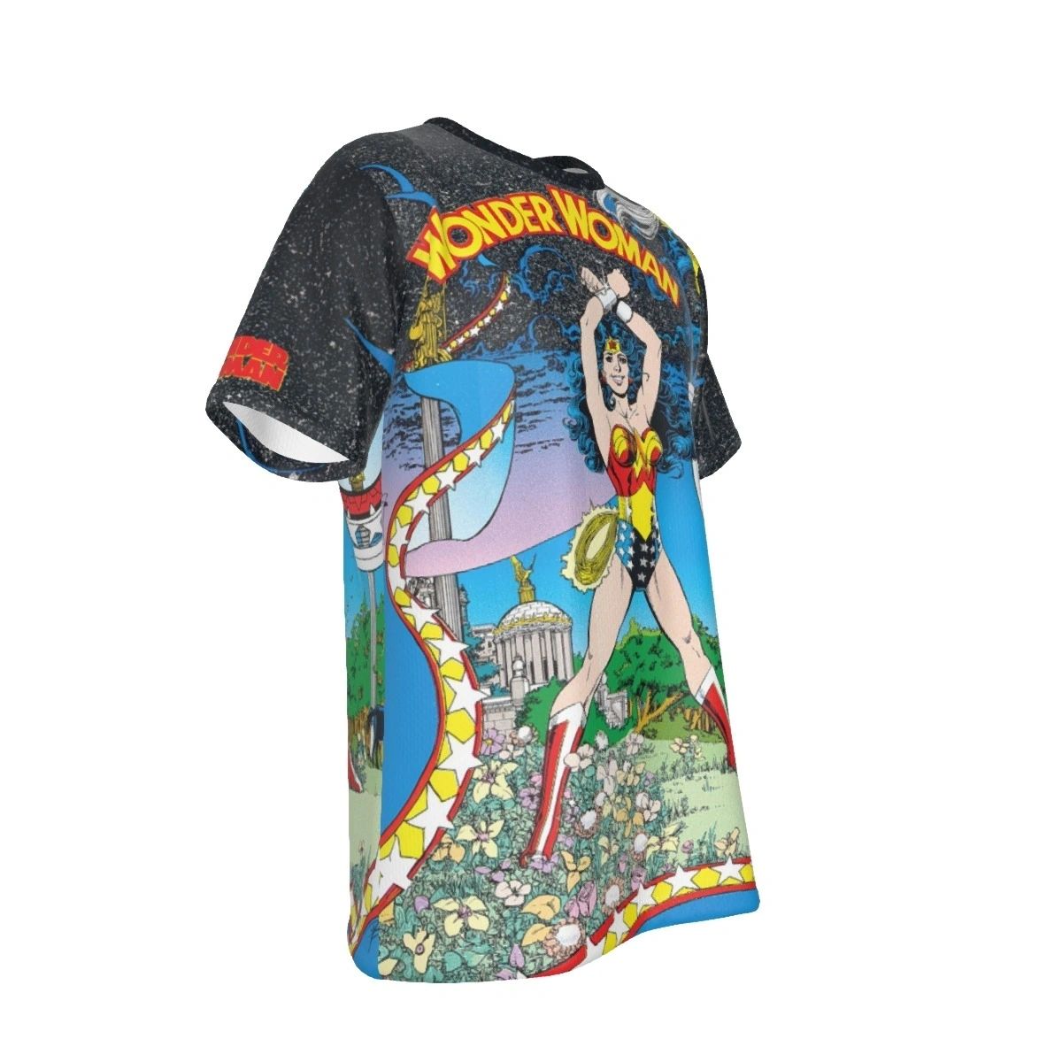 WONDER WOMAN PEREZ POSE COVER ALL OVER PRINT SHIRT AND TANK TOP