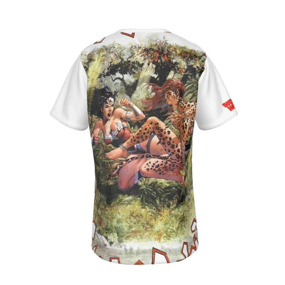 WONDER WOMAN CHEETAH COVER ALL OVER PRINT SHIRT AND TANK TOP TONY DANIELS ART