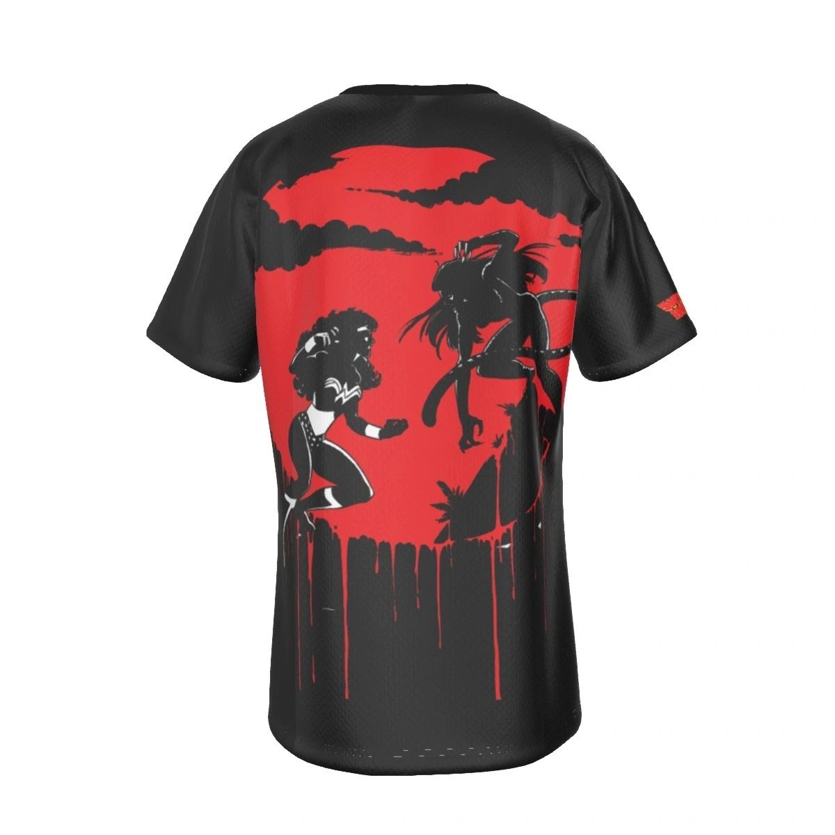 WONDER WOMAN CHEETAH SILHOUETTE ALL OVER PRINT SHIRT AND TANK TOP -