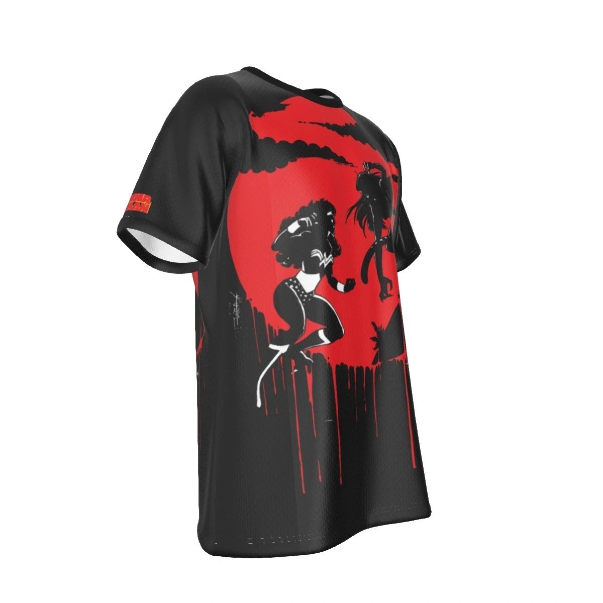 WONDER WOMAN CHEETAH SILHOUETTE ALL OVER PRINT SHIRT AND TANK TOP -