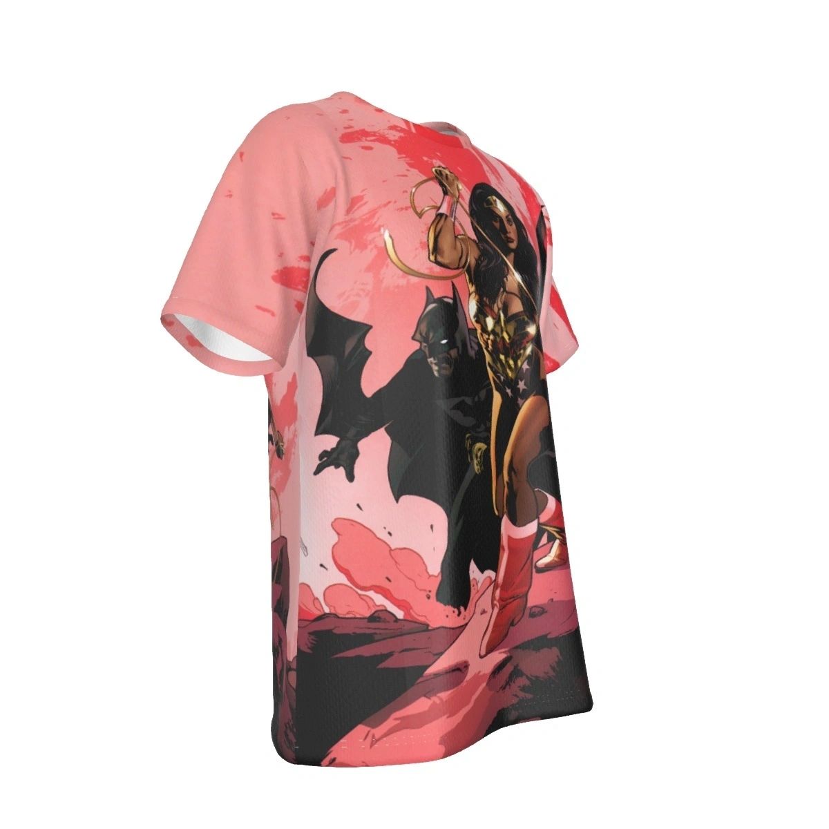 WONDER WOMAN WITH BATMAN ALL OVER PRINT SHIRT AND TANK TOP - ADAM HUGHS ART