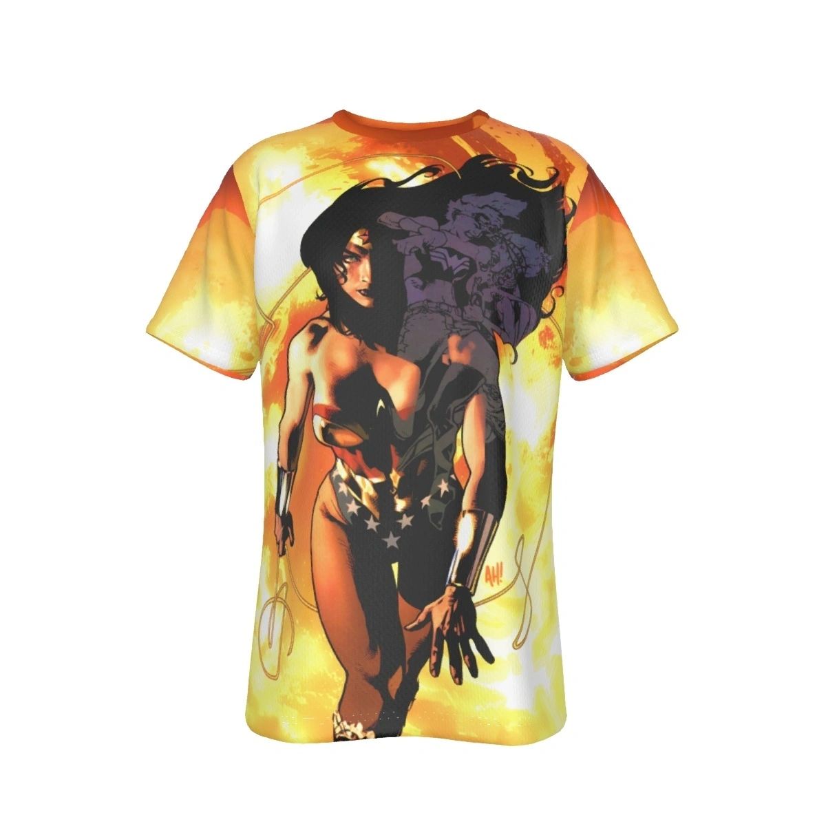 WONDER WOMAN HUGHS ALL OVER PRINT SHIRT AND TANK TOP - ADAM HUGHS ART
