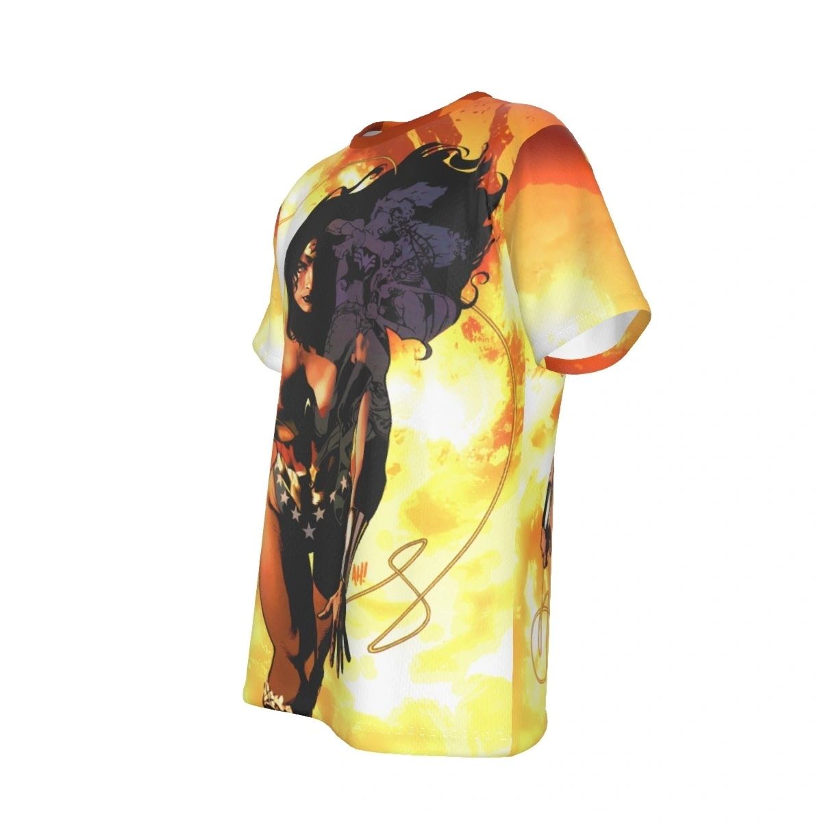 WONDER WOMAN HUGHS ALL OVER PRINT SHIRT AND TANK TOP - ADAM HUGHS ART