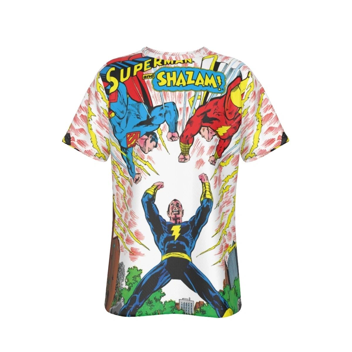 DC COMICS PRESENTS 49 ALL OVER PRINT SHIRT AND TANK TOP - BLACK ADAM SHAZAM