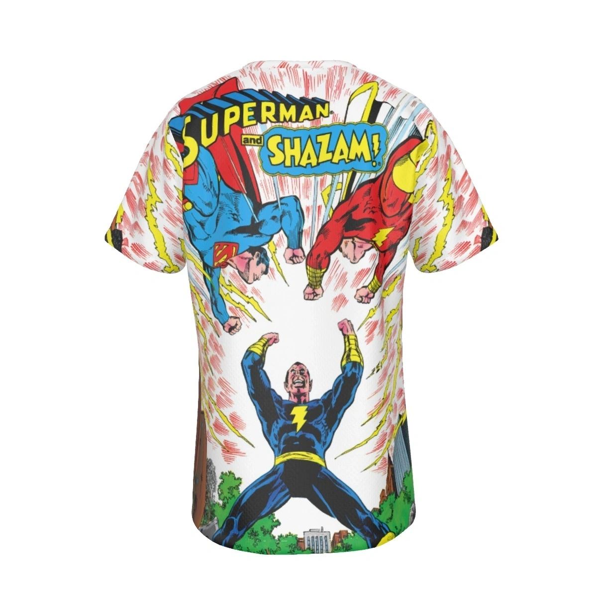 DC COMICS PRESENTS 49 ALL OVER PRINT SHIRT AND TANK TOP - BLACK ADAM SHAZAM