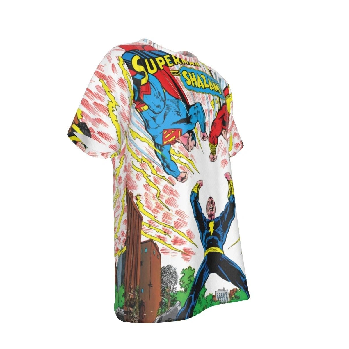 DC COMICS PRESENTS 49 ALL OVER PRINT SHIRT AND TANK TOP - BLACK ADAM SHAZAM