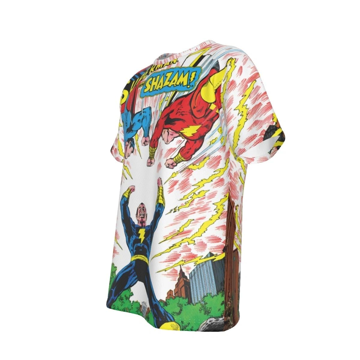 DC COMICS PRESENTS 49 ALL OVER PRINT SHIRT AND TANK TOP - BLACK ADAM SHAZAM