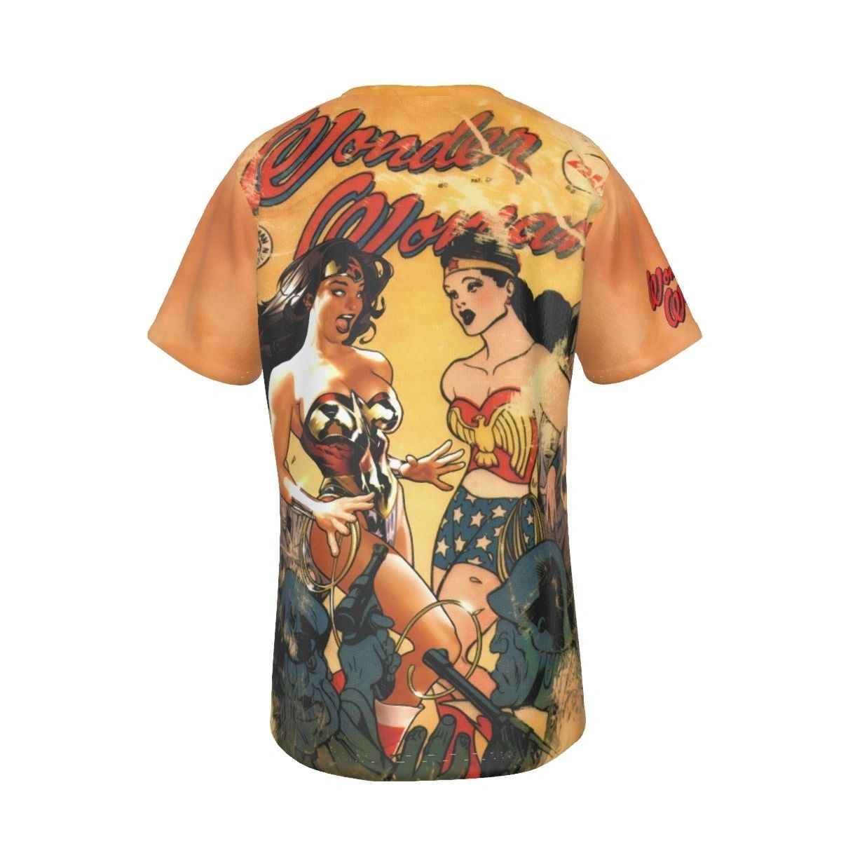 WONDER WOMAN MEETS CLASSIC WW ALL OVER PRINT SHIRT AND TANK TOP - ADAM HUGHS ART