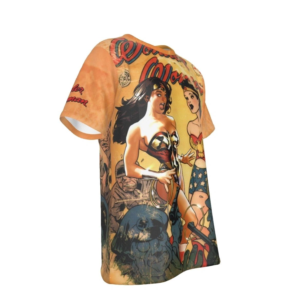 WONDER WOMAN MEETS CLASSIC WW ALL OVER PRINT SHIRT AND TANK TOP - ADAM HUGHS ART