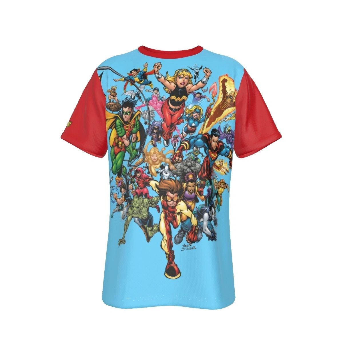 YOUNG JUSTICE ALL TEAM ALL OVER PRINT SHIRT AND TANK TOP