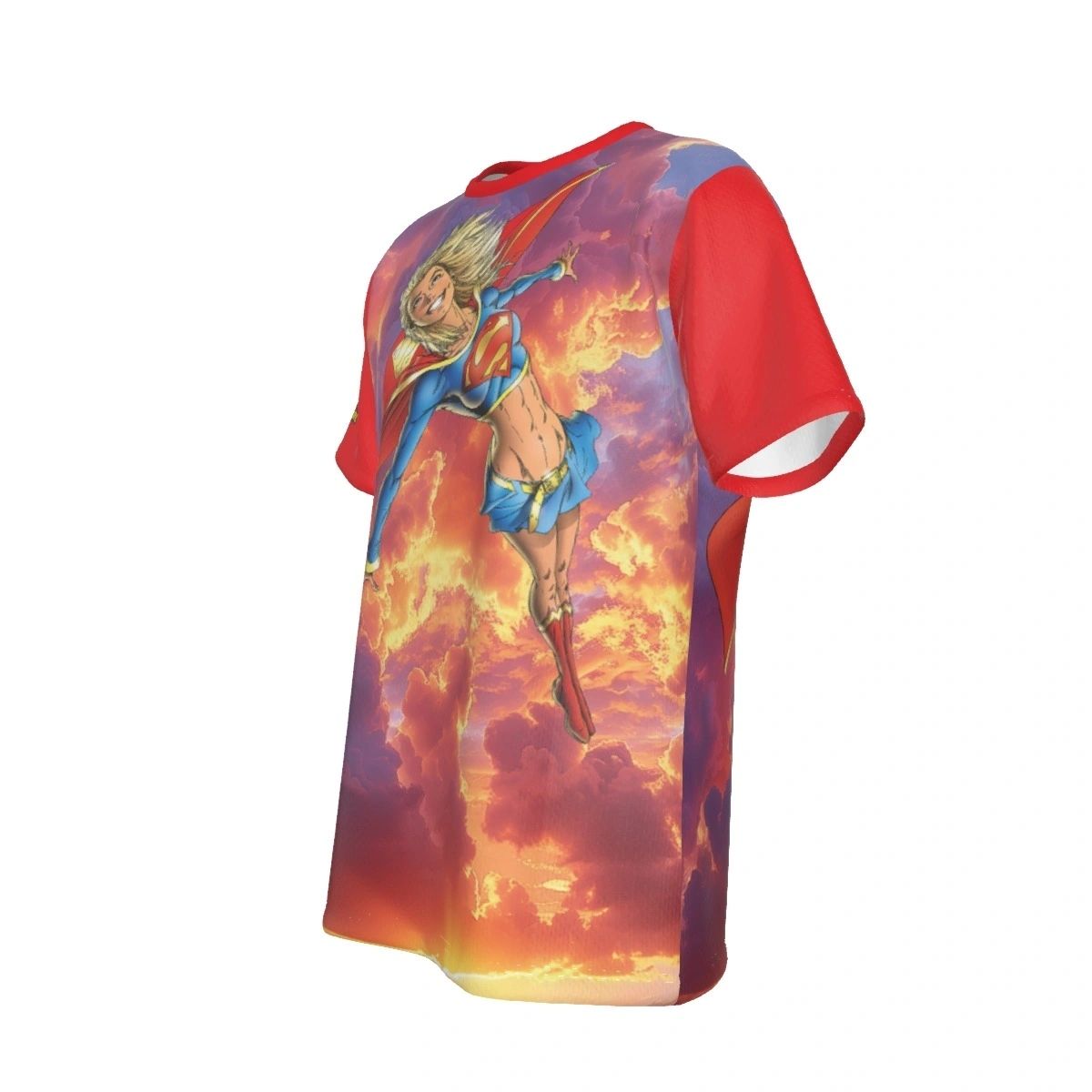 SUPERGIRL 0 FLIGHT ALL OVER PRINT SHIRT AND TANK TOP - IAN CHURCHILL ART