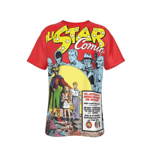 ALL STAR COMICS 7 COVER ALL OVER PRINT SHIRT AND TANK - JSA FROM THE BEGINNING 5