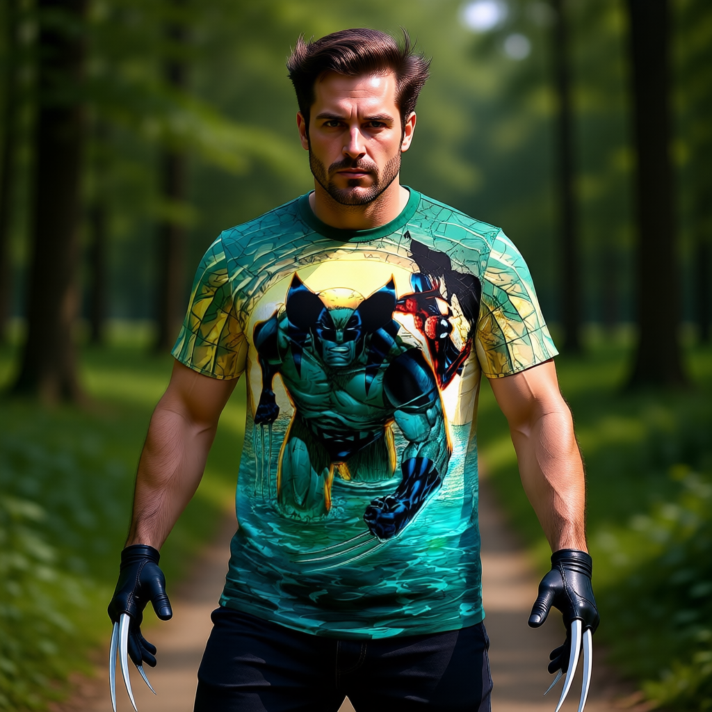 WOLVERINE 156 All Over Print Shirt & Tank Top- IAN CHURCHHILL ART