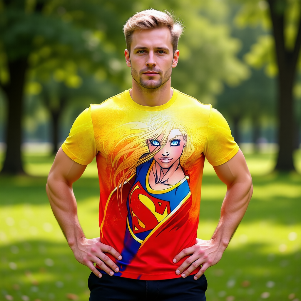 SUPERGIRL PIN UP All Over Print Shirt & Tank Top- MICHAEL TURNER