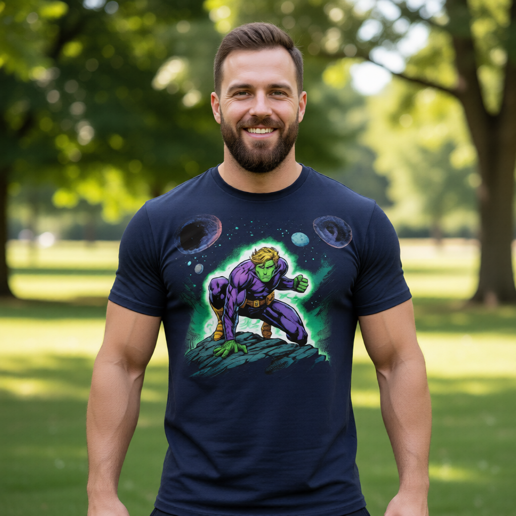 BRAINIAC 5 SET ALL OVER PRINT SHIRT AND TANK TOP - ORIGINAL ART BY EKA