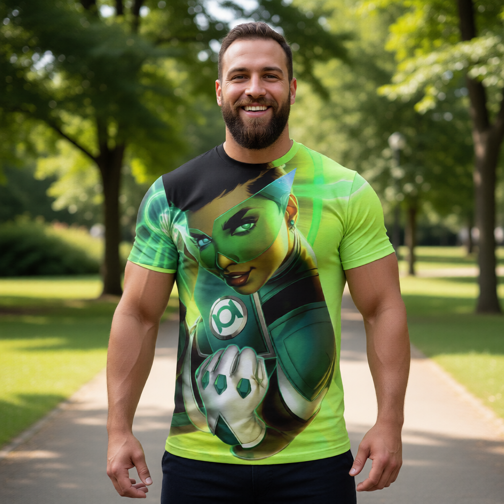 GREEN LANTERN FAR SECTOR All Over Print Shirt & Tank Top - SOJOURNER JO - WARREN LOUW ART
