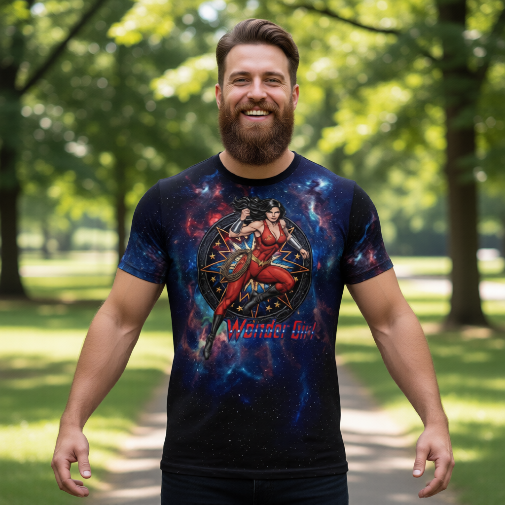 WONDER GIRL GO ALL OVER PRINT SHIRT AND TANK TOP - ORIGINAL ART BY EKA