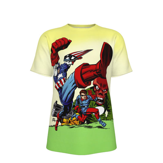CAPTAIN AMERICA KIRBY STYLE ALL OVER PRINT SHIRT OR TANK