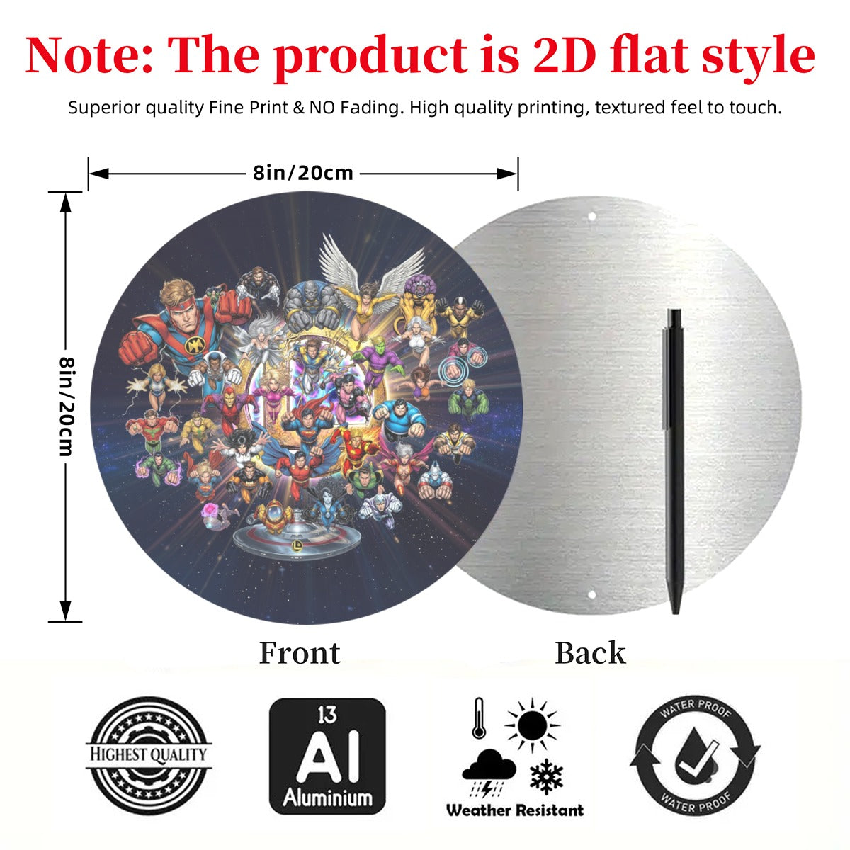 LEGION RUSH TEAM ROUND METAL - ALUMINUM