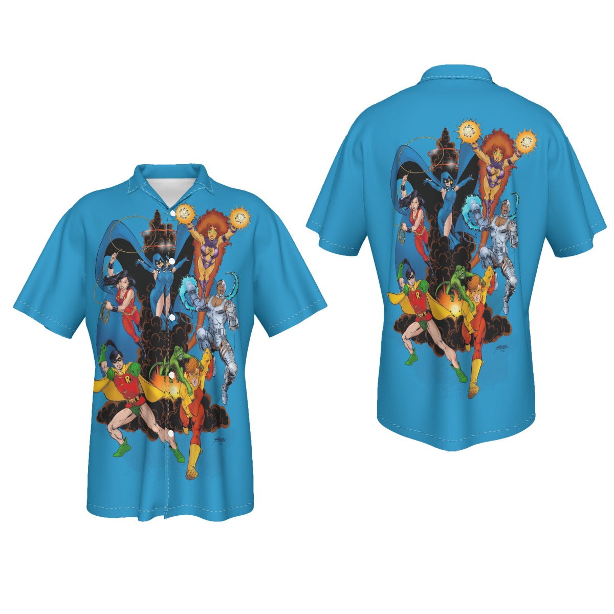 NEW TEEN TITANS PIN UP All Over Print Shirt & Tank Top-GEORGE PEREZ ART