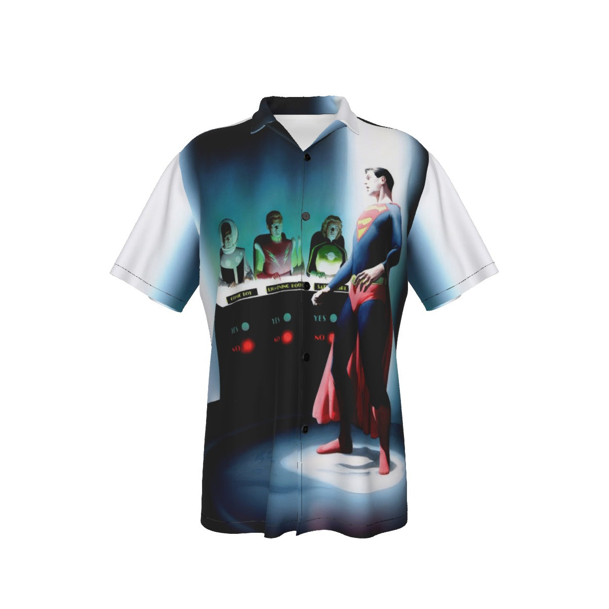 SUPERBOY AND LEGION TRYOUTS OVER PRINT SHIRT AND TANK TOP - ALEX ROSS ART