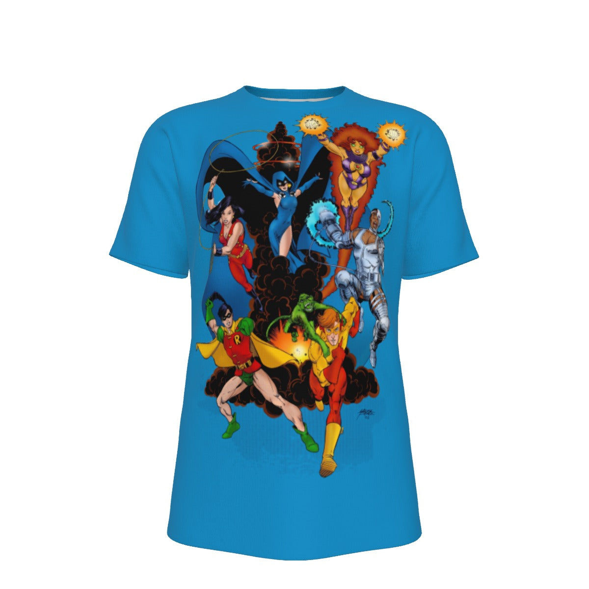 NEW TEEN TITANS PIN UP All Over Print Shirt & Tank Top-GEORGE PEREZ ART