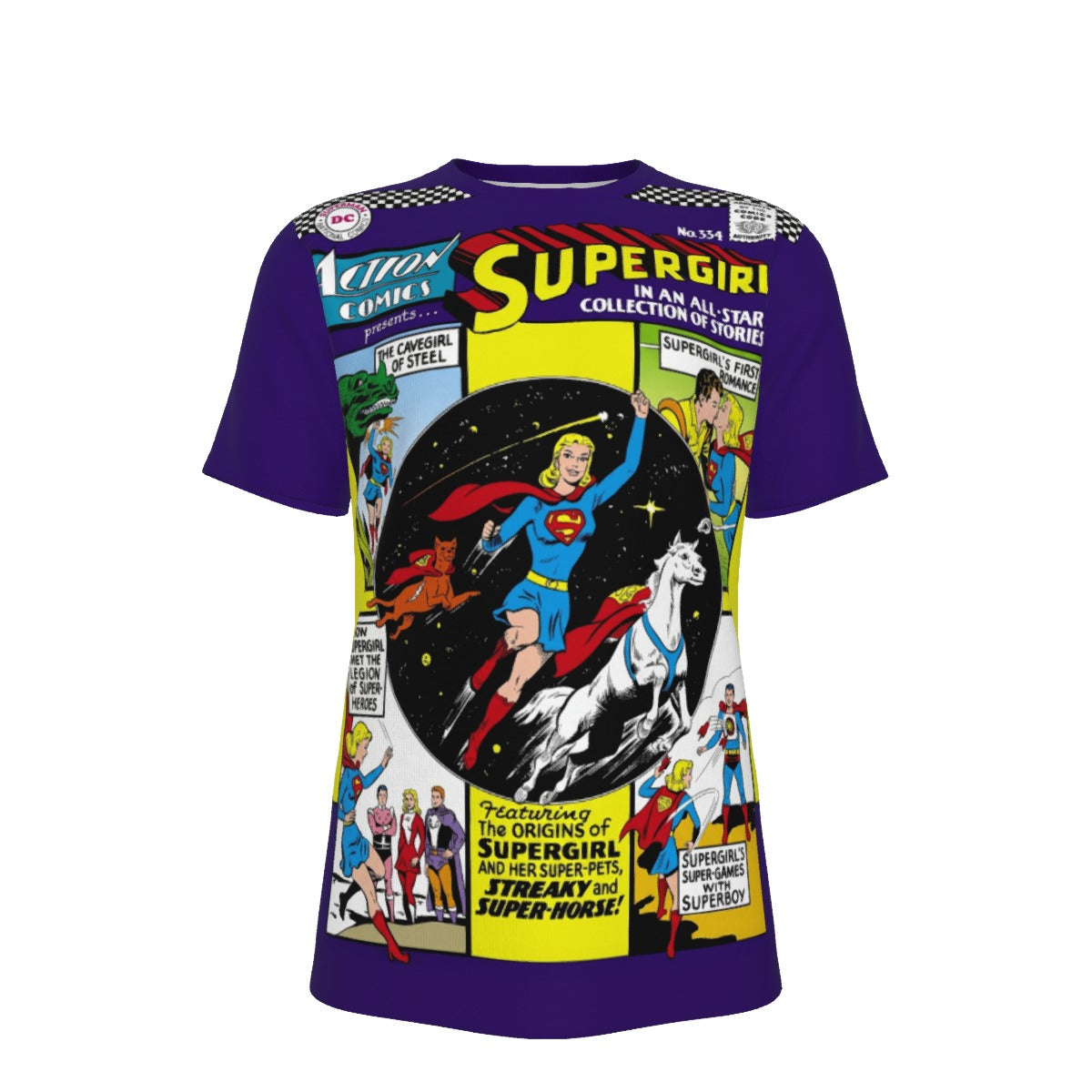 ACTION 334 All Over Print Shirt & Tank Top - SUPERGIRL