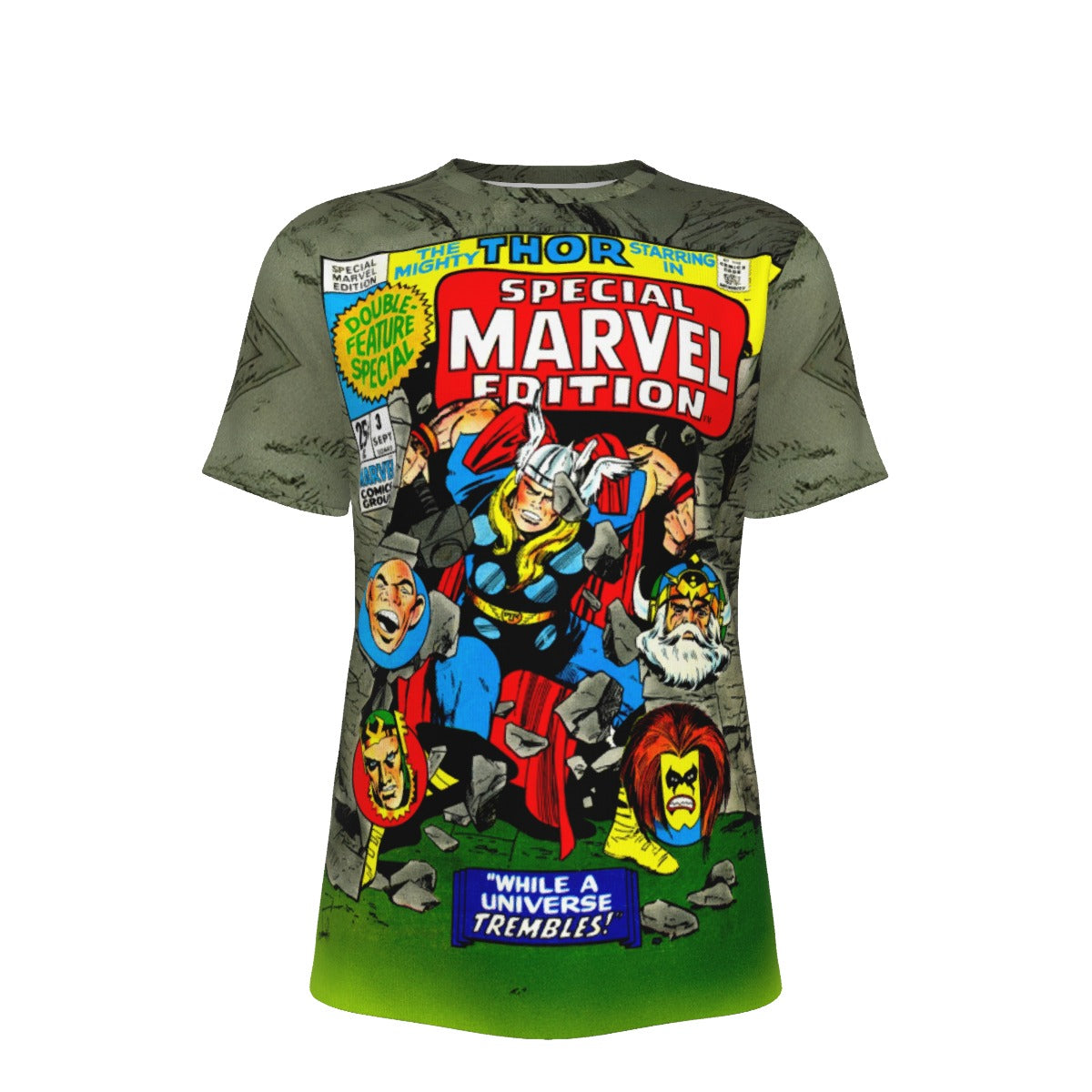 SPECIAL MARVEL EDITION 3 OVER PRINT SHIRT AND TANK TOP - JACK KIRBY ART