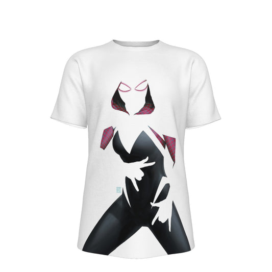 SPIDER GWEN NEGATIVE SPACE ALL OVER PRINT SHIRT AND TANK