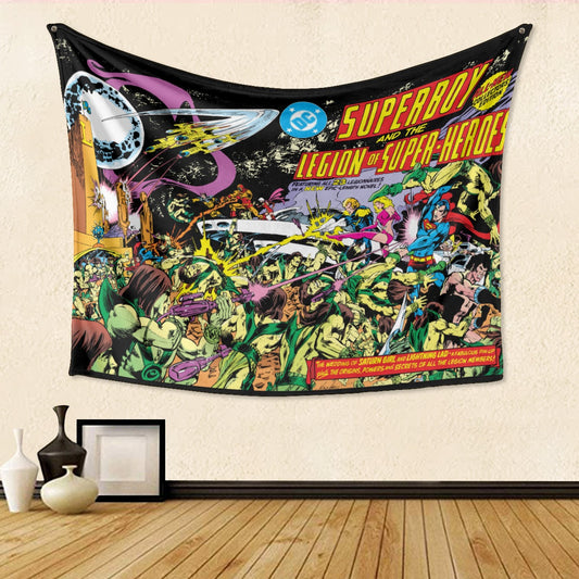 SUPERBOY AND LEGION TABLOID TAPESTRY