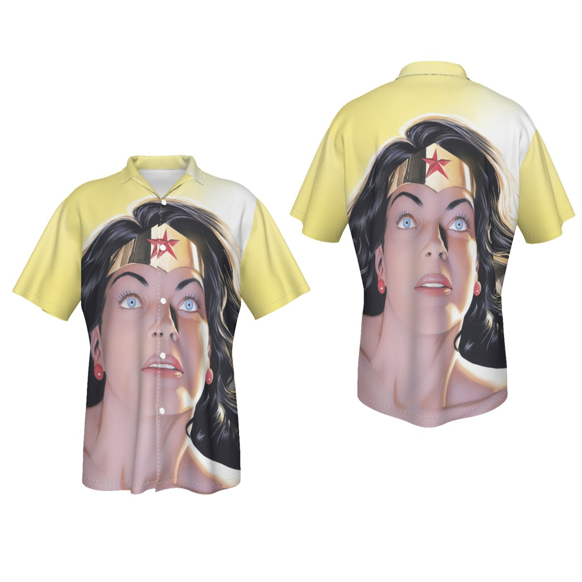 WONDER WOMAN FACE All Over Print Shirt & Tank Top - ALEX ROSS ART