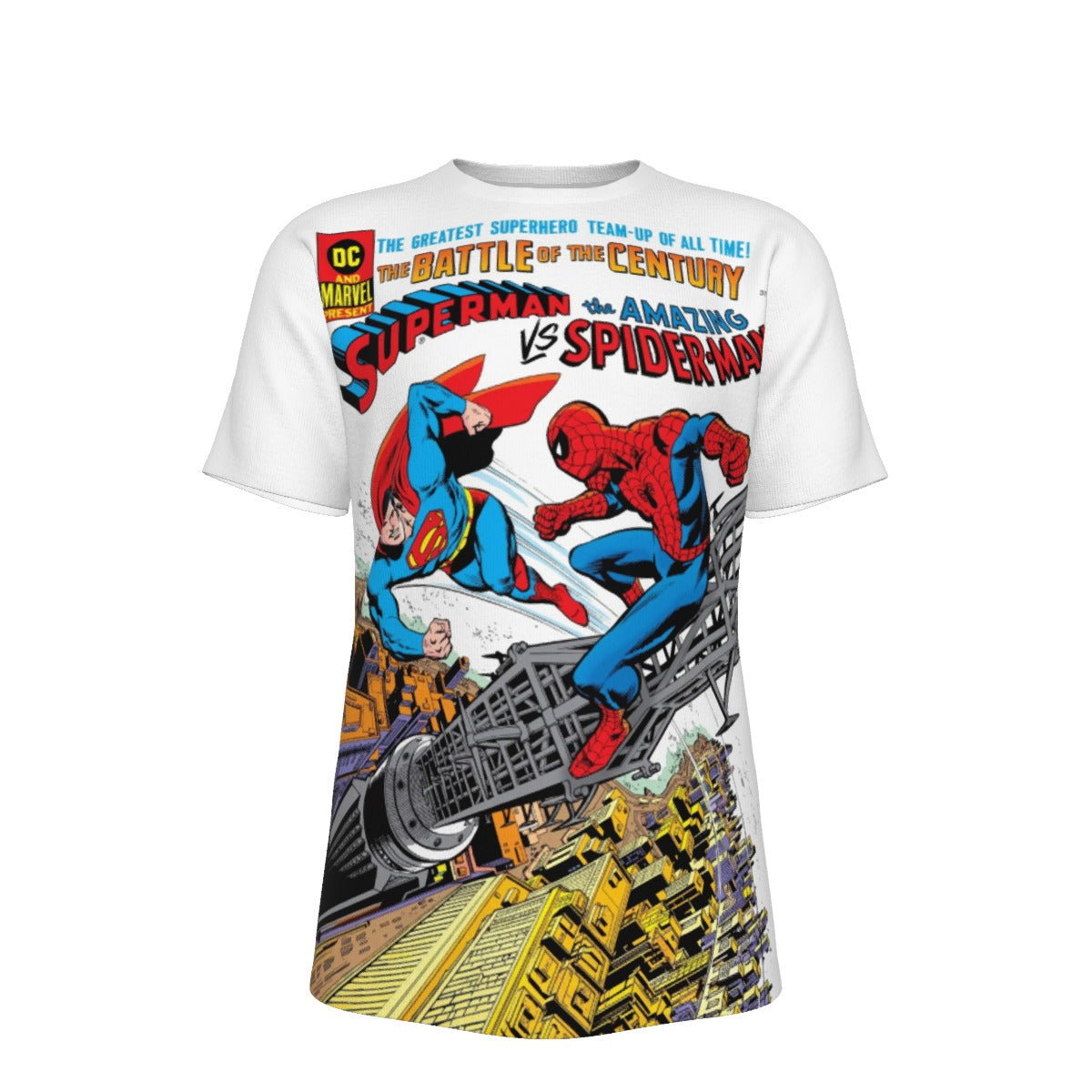 SUPERMAN VS SPIDERMAN ALL OVER PRINT SHIRT AND TANK TOP -