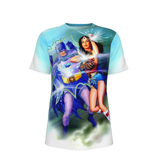 BATMAN 66 MEETS WONDER WOMAN 77 ALL OVER PRINT SHIRT AND TANK TOP - ALEX ROSS ART