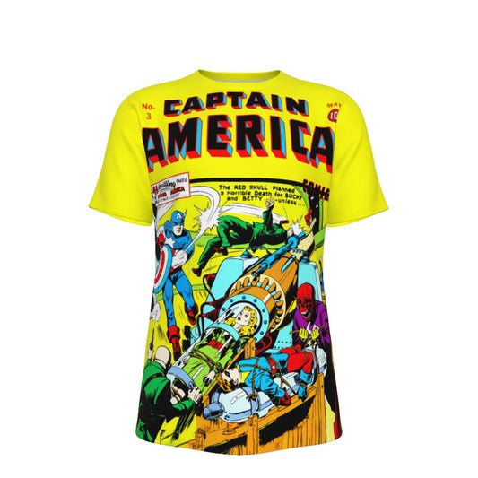 CAPTAIN AMERICA COMICS 3 READY OVER PRINT SHIRT AND TANK TOP