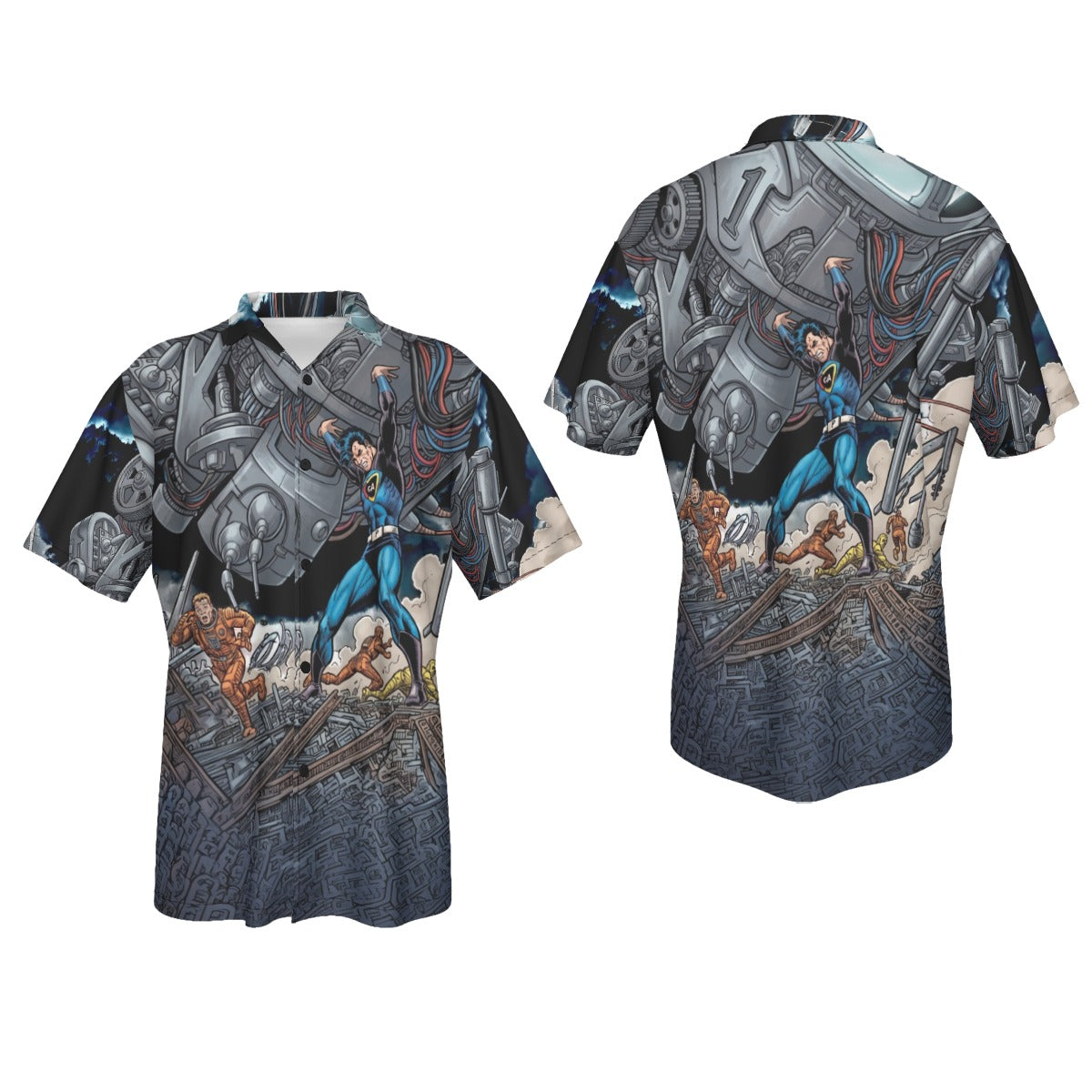 CAPTAIN ACTION GO All Over Print Shirt & Tank Top - ORIGINAL ART BY EKA